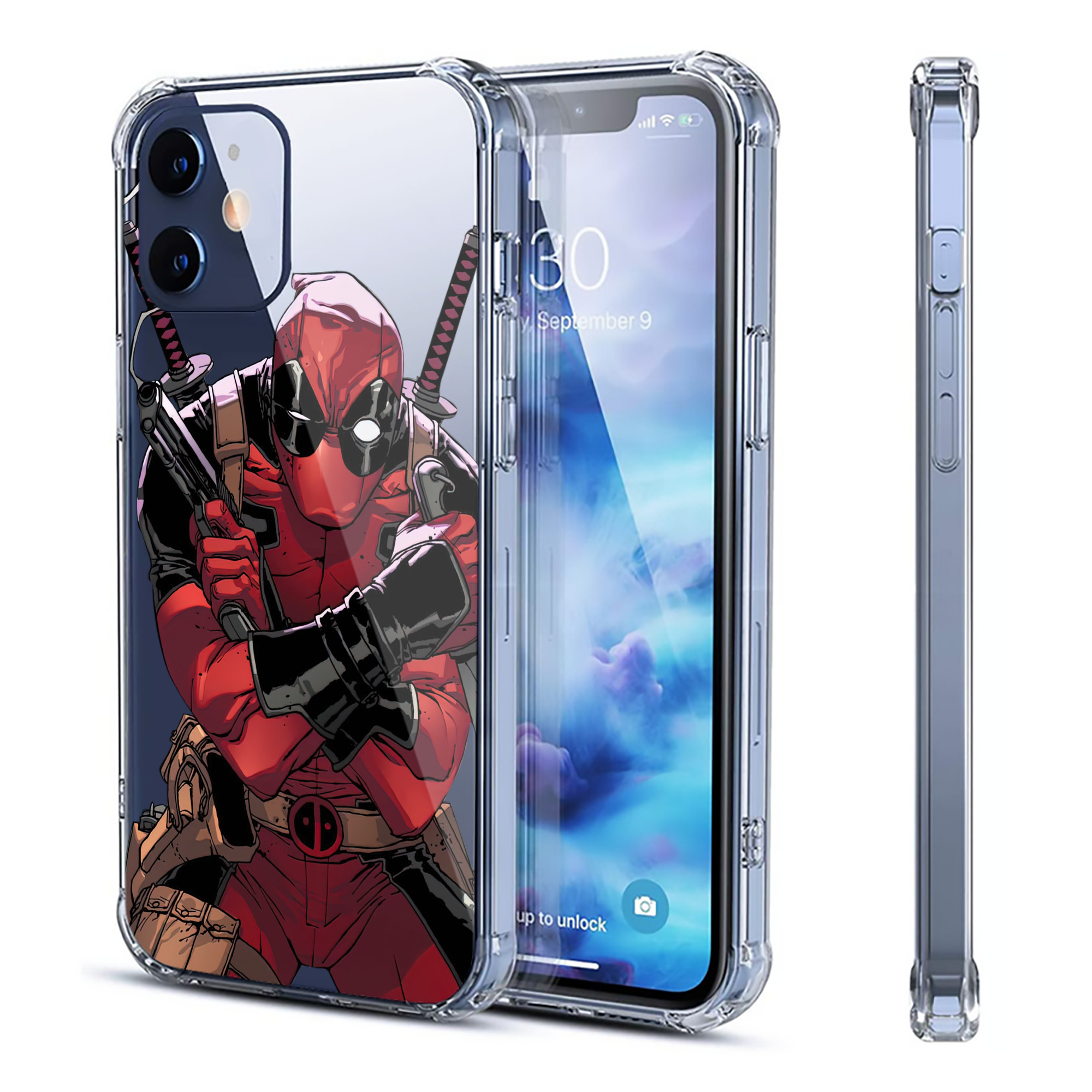（画像用） Deadpool デッドプール 【iPhone 12シリーズ対応】透明スマホケース（クリアソフトケース）